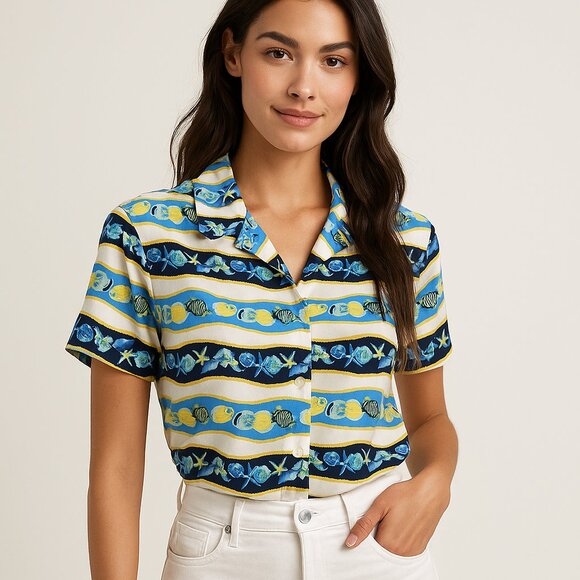 Cabin Creek Tops - Vintage Cabin Creek Tropical Fish Shirt